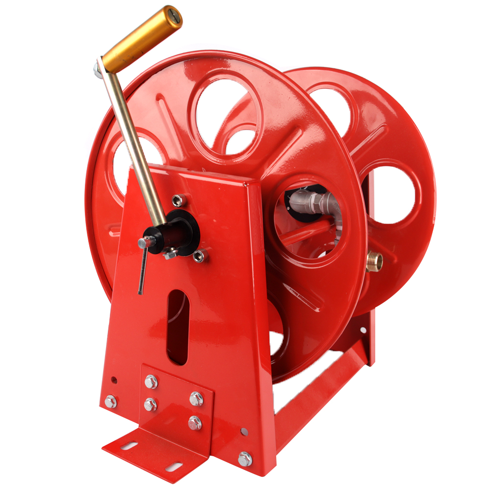 WFR Hose Reel - Manual Hand Crank - Perfect for Bush Buggy Applications - Painted Red