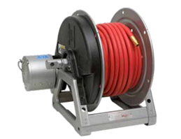 Genesis Rescue Reel - electric hose reel w/70 ft of twinned YELLOW 10,000 psi hose w/quick connects, c/w 36" lines with quick connects to connect to pump (New $5500) *Sale*