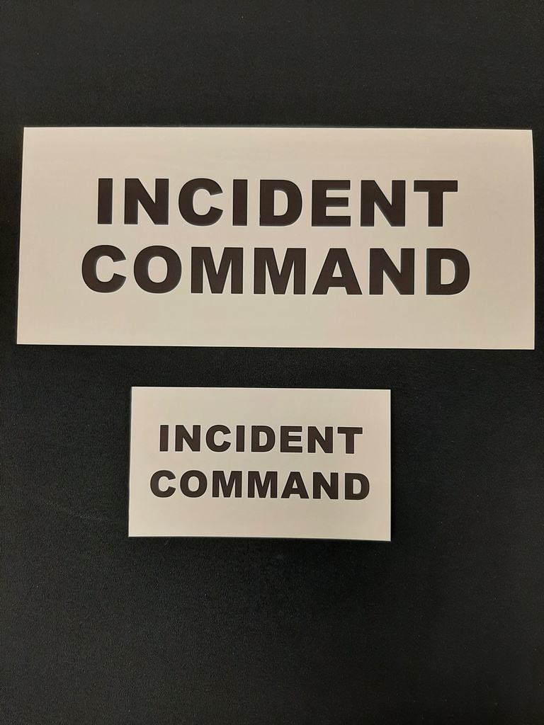 Vest Patch Insert - for Incident Command Vest - Front & Back - *Specify Wording*