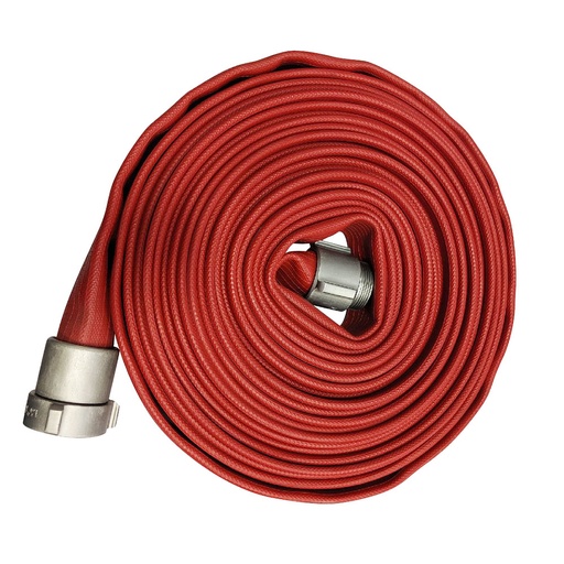 [V-15244] Industrial 300 Rubber Fire Hose - NFPA (38mm (1.5") NPSH x 50ft Red)