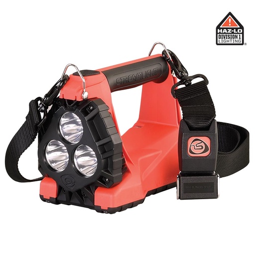 [P-7803] Streamlight Lantern 44335 Vulcan 180 HAZ-LO - Vehicle Mount System - 12V DC with direct wire rack and shoulder strap, Div 1 - Orange