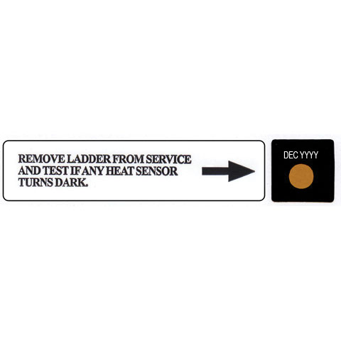 [P-8885] Ladder Heat Sensor Label  (4 heat sensors & 1 instruction label)