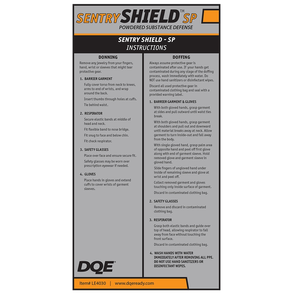 Sentry Shield SP - Powdered Substance Defense Kit