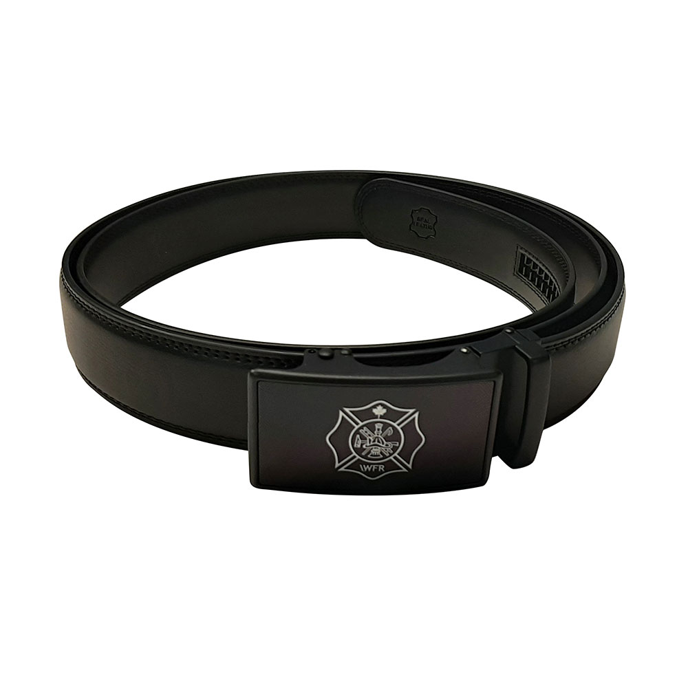 WFR Ratchet/Automatic Leather Belt with Logo