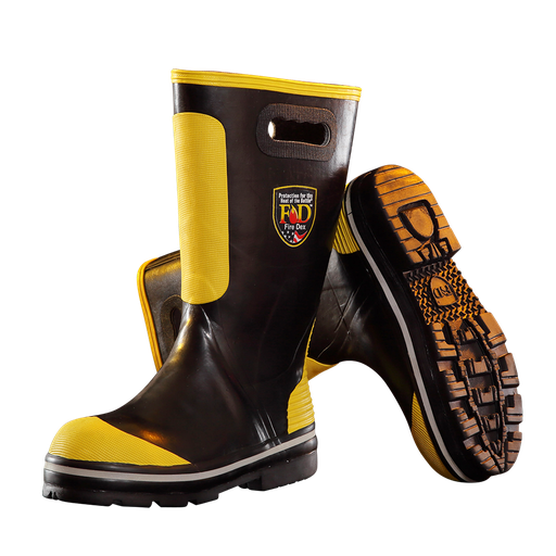 [11270099A] Fire-Dex Rubber Firefighter Boots (Regular, 4)