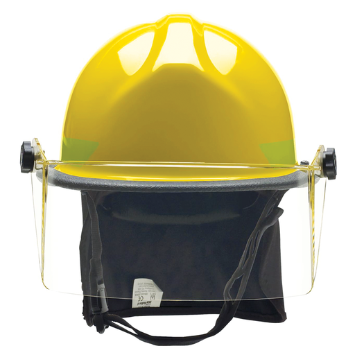 [294510108] Bullard PX Series Helmet (4" Face Shield - No TrakLite - throat strap, White)