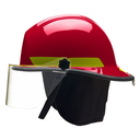 [V-15008] Bullard FX Series Helmet (4&quot; Face Shield - No TrakLite - throat strap, White)
