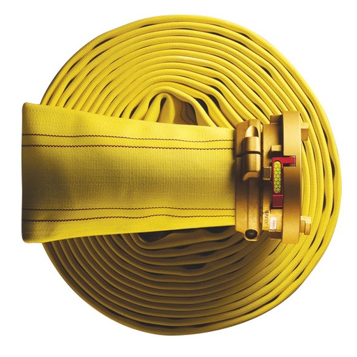 [V-15112] Megaflo LDH Attack/Supply Hose (100mm (4") Storz x 25ft Yellow)