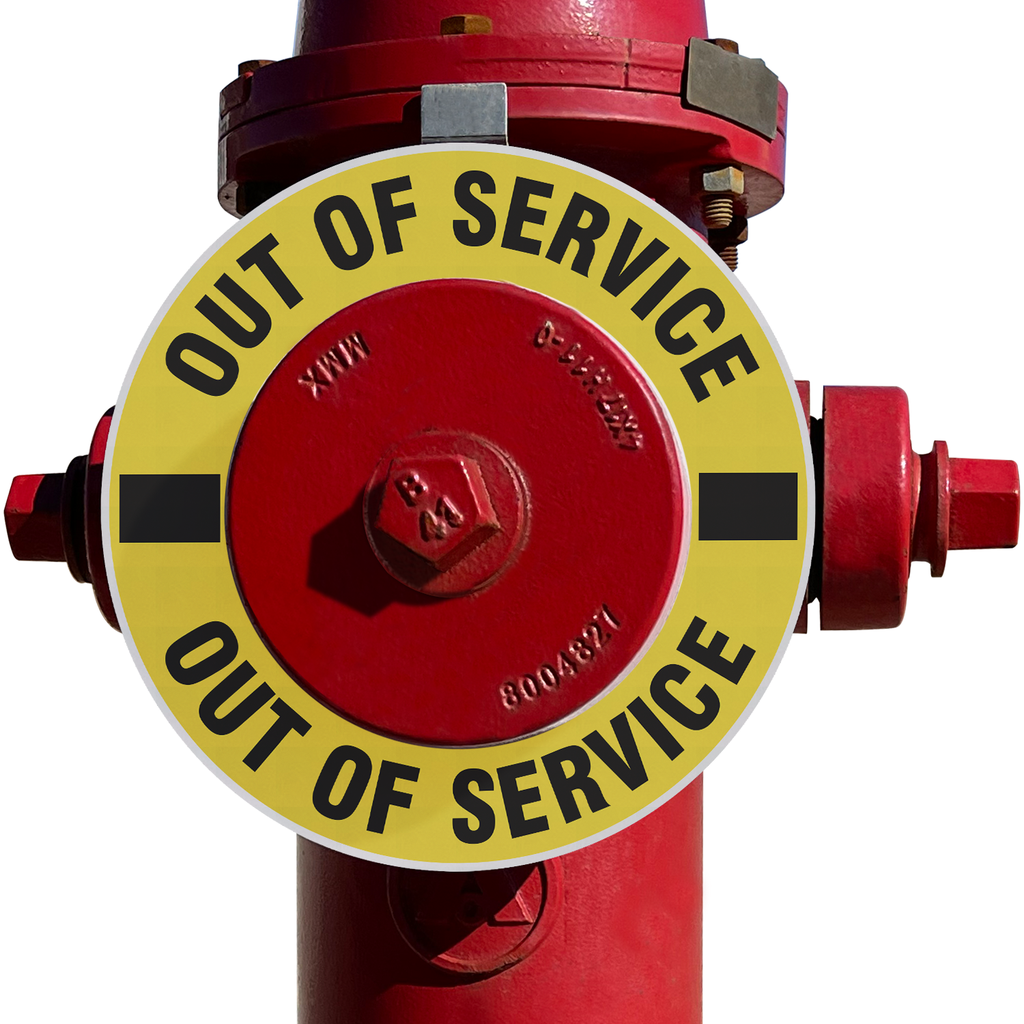 Out of Service sign 5.75" inner diameter
