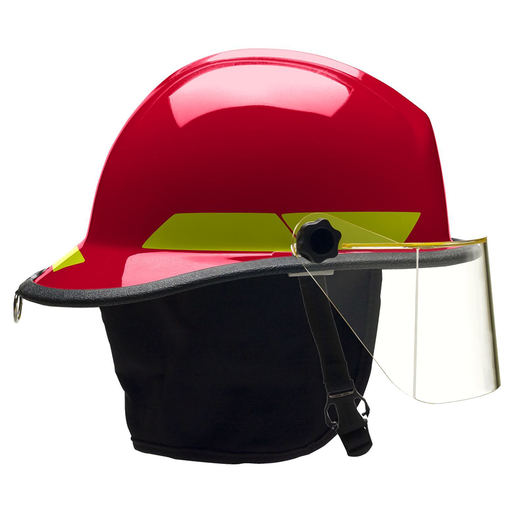 [294525108] Bullard LT Series Helmet (4" Face Shield - No TrakLite - throat strap, White)
