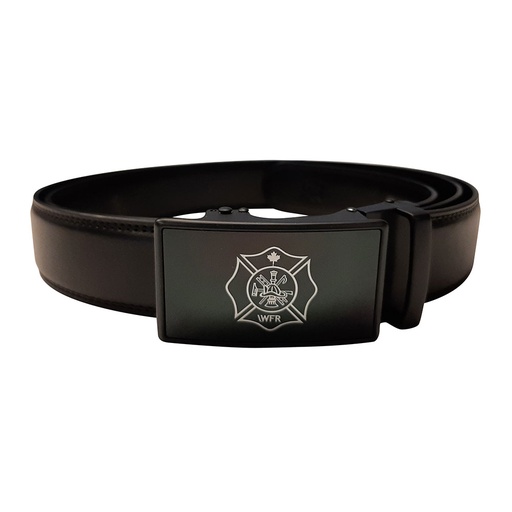 [710003719] WFR Ratchet/Automatic Leather Belt with Logo