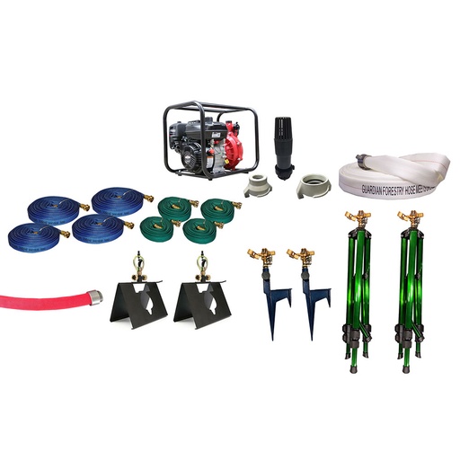 [P-8110] Forestry/Wildland Cottage Protection Sprinkler Systems w/pump & Suction Hose